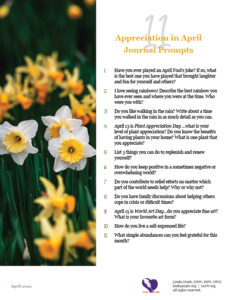 April Appreciation Prompts- 2022 - a Journal Writing Product from the ...