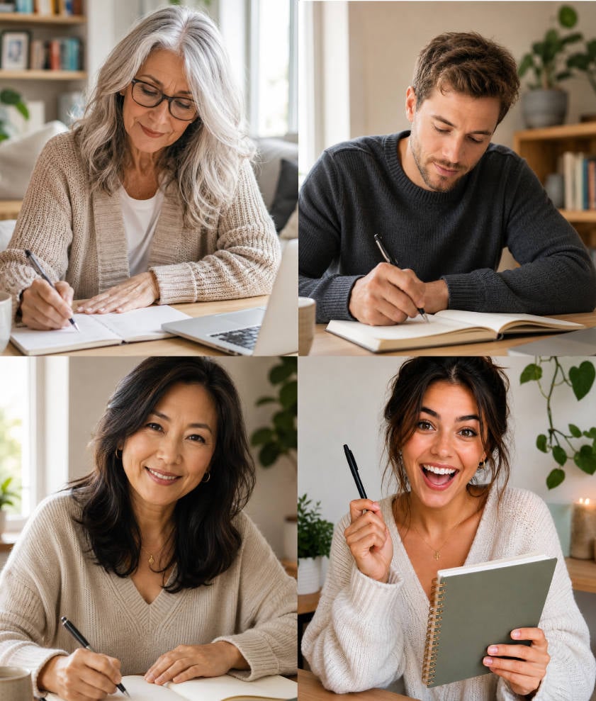 Four IAJW Members Journaling