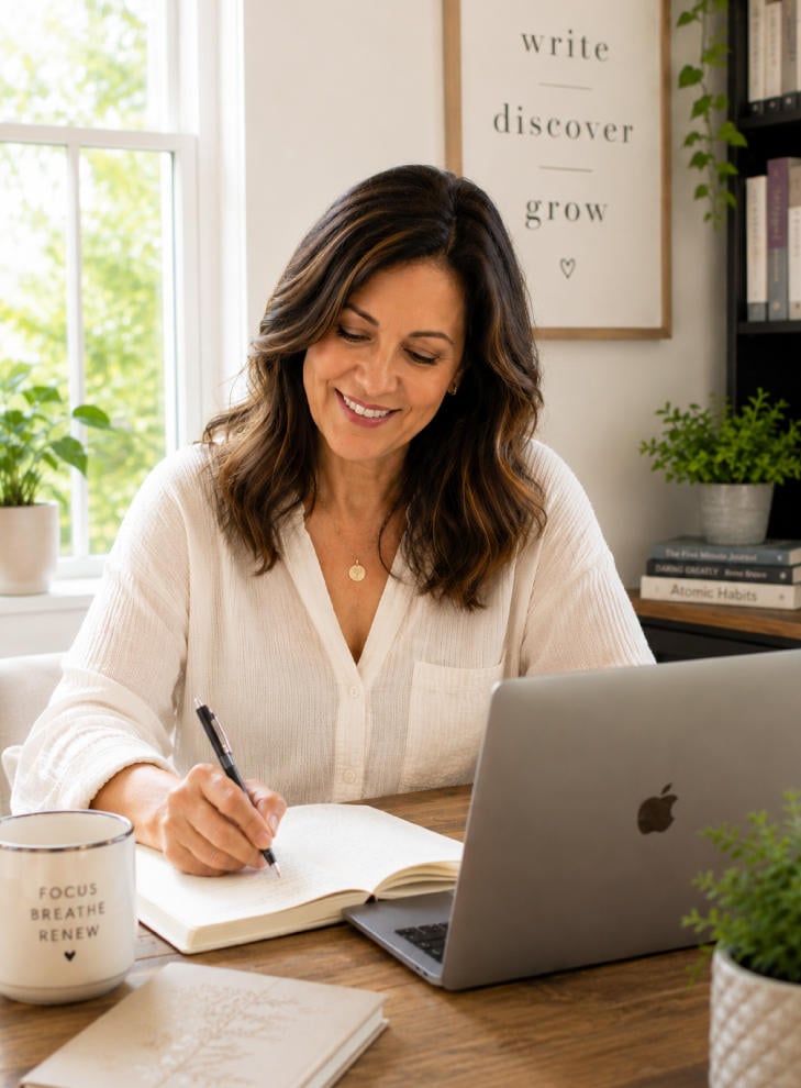 Person Participating in a Journal Writing Community